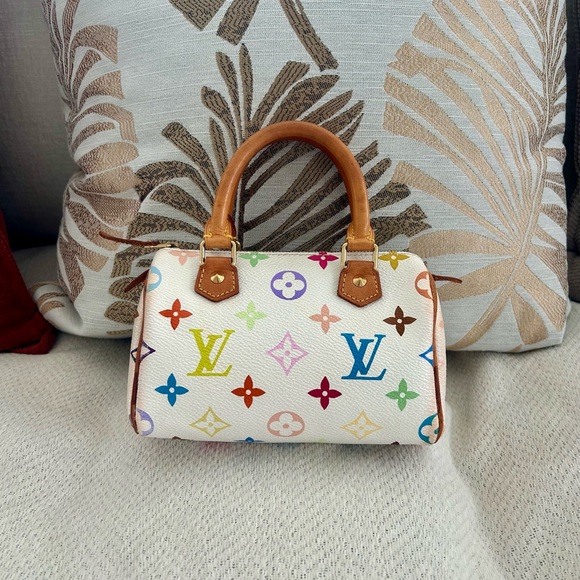 Louis Vuitton Handbags - Louis Vuitton Multicolor Monogram White Mini Satchel